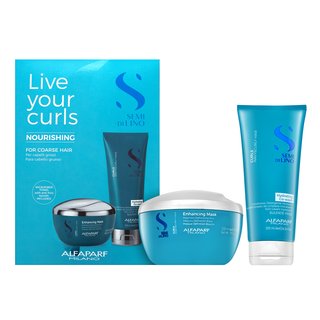 Alfaparf milano semi di lino live your curls nourishing kit set pentru luciu parului ondulat si cret