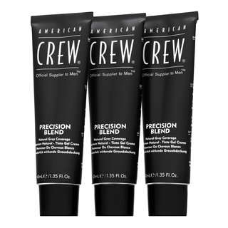 American Crew Precision Blend Natural Gray Coverage Culoarea părului pentru bărbati Medium Ash 5-6 3 x 40 ml