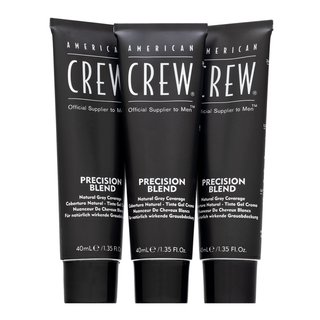 American Crew Precision Blend Natural Gray Coverage Culoarea părului pentru bărbati Medium Natural 4-5 3 x 40 ml