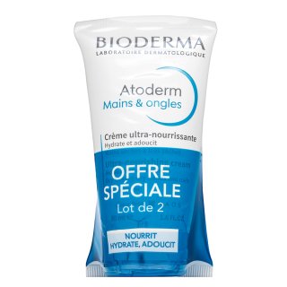 Bioderma atoderm cremă hrănitoare mains & ongles ultra repair cream 2 x 50 ml