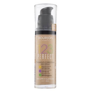 Bourjois 123 Perfect Foundation fond de ten lichid împotriva imperfecțiunilor pielii 53 Light Biege 30 ml