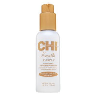 CHI Keratin K-Trix 5 Thermal Active Smoothing Treatment lapte de styling pentru netezire pentru par aspru si indisciplinat 116 ml