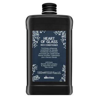 Davines heart of glass rich conditioner balsam pentru întărire pentru păr blond 1000 ml