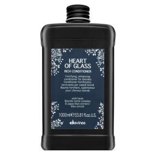 Davines Heart Of Glass Rich Conditioner balsam pentru întărire pentru păr blond 1000 ml