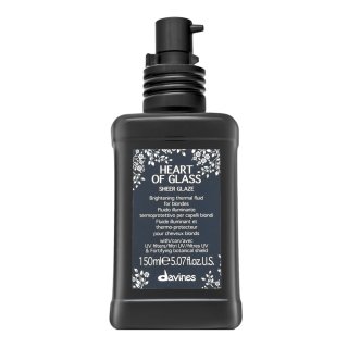 Davines heart of glass sheer glaze brightening thermal fluid îngrijire fără clătire î pentru par vopsit, decolorat și tratat chimic 150 ml