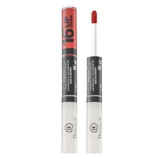 Dermacol 16H Lip Colour N. 34 ruj si luciu de buze cu persistenta indelungata 2 in 1 7,1 ml