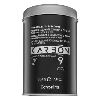 Echosline Karbon 9 Dust-Free Bleaching Powder with Charcoal pudră pentru deschiderea culorii parului 500 g
