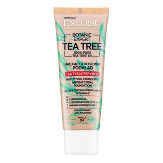 Eveline Botanic Expert Tea Tree Mattifying, Protective Antibacterial Foundation fond de ten lichid împotriva imperfecțiunilor pielii 04 Vanilla 30 ml