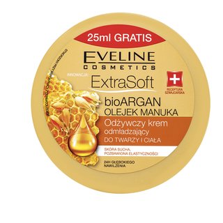 Eveline Extra Soft BioARGAN Manuka Oil Face and Body Cream Cremă cu efect de întinerire 175 ml