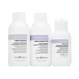 Fanola Fiber Fix Professional Intro Kit set pentru păr tratat chimic 70 ml + 100 ml + 100 ml