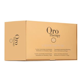 Fanola Oro Therapy Oro Puro Restructuring Lotion tratament pentru păr pentru păr uscat si deteriorat 12 x 10 ml