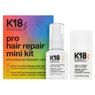 K18 Pro Hair Repair Mini Kit set pentru regenerare, hrănire si protectie 30 ml + 15 ml