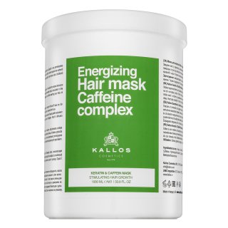 Kallos Energizing Hair Mask Caffeine Complex Keratin & Caffein Mask mască pentru întărire pentru par subtire 1000 ml