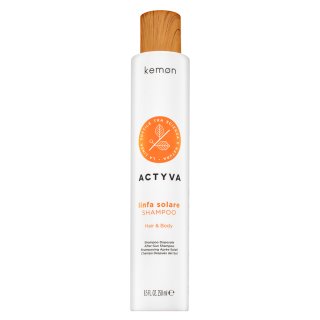 Kemon actyva hair & body after sun shampoo șampon și gel de duș 2 în 1 pentru păr deteriorat de razele soarelui 250 ml