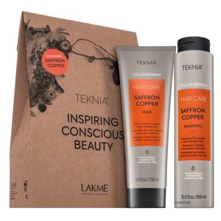 Lakmé Teknia Color Refresh Saffron Copper Pack șampon + mască pentru a revigora nuanțe de cupru 300 ml + 250 ml