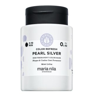 Maria Nila Colour Refresh mască hrănitoare fără pigmenți colorați pentru păr blond platinat si grizonat Pearl Silver 100 ml