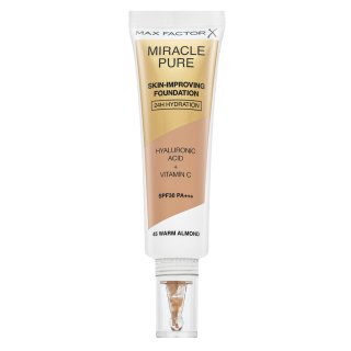 Max Factor Miracle Pure Skin-Improving Foundation machiaj persistent cu efect de hidratare 45 Warm Almond 30 ml