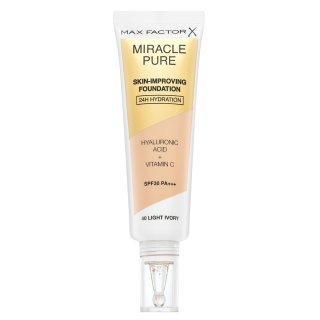 Max Factor Miracle Pure Skin machiaj persistent cu efect de hidratare 40 Light Ivory 30 ml