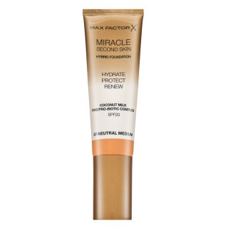 Max factor miracle second skin hybrid foundation spf20 07 neutral medium machiaj persistent cu efect de hidratare 30 ml