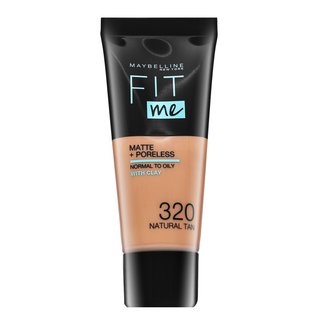Maybelline fit me! foundation matte + poreless 320 natural tan fond de ten lichid cu efect matifiant 30 ml