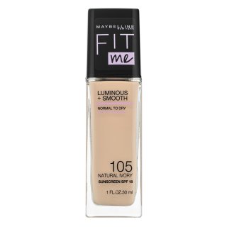 Maybelline Fit Me! Luminous + Smooth Foundation fond de ten lichid pentru o piele luminoasă și uniformă 105 Natural Ivory 30 ml