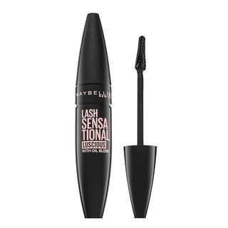 Maybelline Lash Sensational Luscious Mascara Very Black mascara rezistentă la apă pentru alungirea si curbarea genelor 9,4 ml