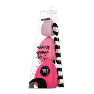 Mimo makeup blender sponge pink 3 pcs set burete pentru make-up - set