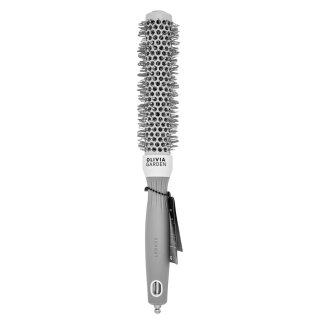 Olivia Garden Expert Blowout Speed Round Brush Wavy Bristles White & Grey 25 mm perie de par
