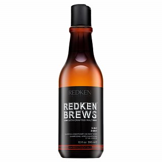 Redken Brews 3-in1 Shampoo șampon, balsam și un gel de duș pentru toate tipurile de păr 300 ml