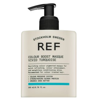 REF Colour Boost Masque mască hrănitoare cu pigmenți colorați pentru revigorarea culorii Vivid Turquoise 200 ml