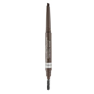 Rimmel London Brow This Way Fill & Sculpt Eyebrow Definer creion sprâncene 2în1 002 Medium Brown 0,25 g