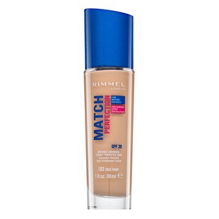 Rimmel London Match Perfection 24HR SPF20 Foundation 103 True Ivory fond de ten lichid pentru o piele luminoasă și uniformă 30 ml