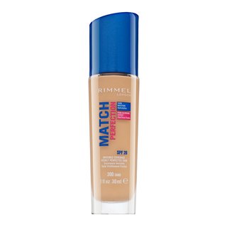 Rimmel London Match Perfection 24HR SPF20 Foundation fond de ten lichid pentru o piele luminoasă și uniformă 300 Sand 30 ml