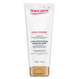 Topicrem Ultra-Moisturizing Sparkling Body loțiune hidratantă pentru corp cu sclipici 200 ml