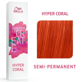 Wella professionals color fresh create semi-permanent color culoare profesională a părului semipermanent hyper coral 60 ml