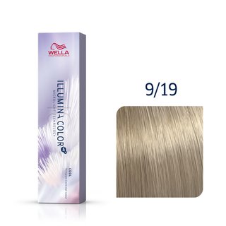 Wella professionals illumina color me+ vopsea profesională permanentă pentru păr 9/19 60 ml
