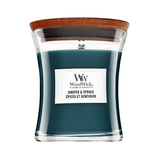 Woodwick Juniper & Spruce lumânare parfumată 85 g