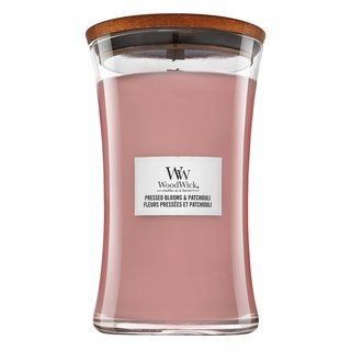 Woodwick Pressed Blooms & Patchouli lumânare parfumată 610 g