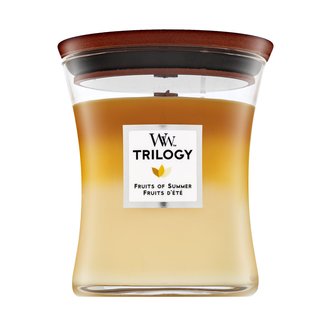 Woodwick Trilogy Fruits of Summer lumânare parfumată 275 g