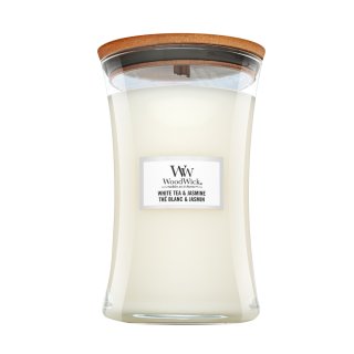 Woodwick White Tea & Jasmine lumânare parfumată 610 g