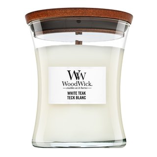 Woodwick White Teak lumânare parfumată 275 g