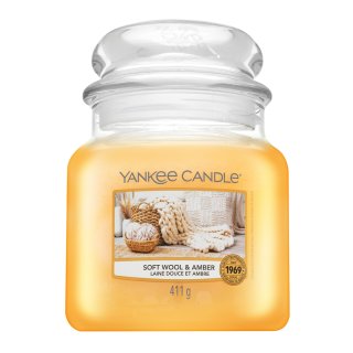 Yankee Candle Soft Wool & Amber lumânare parfumată 411 g