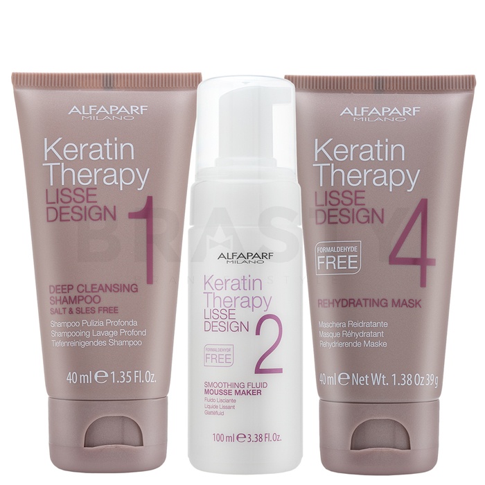 Alfaparf milano lisse design keratin therapy set pentru indreptarea părului 40 ml + 100 ml + 40 ml