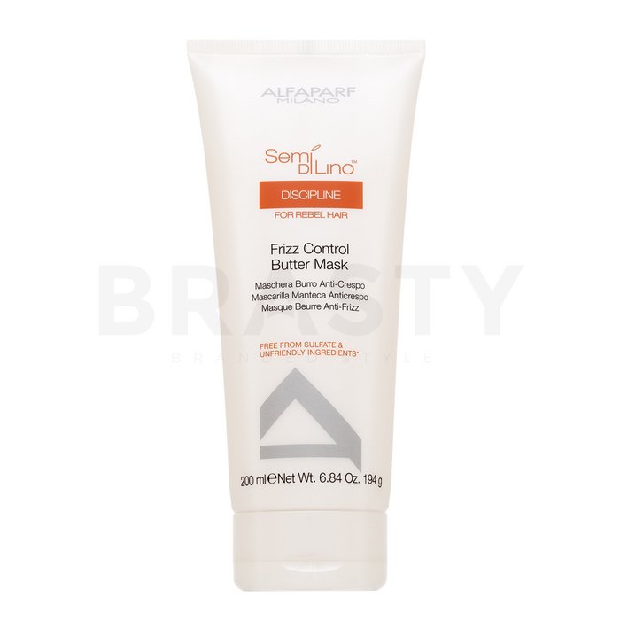 Alfaparf milano semi di lino discipline frizz control butter mask mască hrănitoare pentru păr aspru si indisciplinat 200 ml