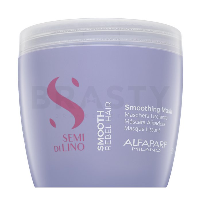 Alfaparf milano semi di lino smooth rebel hair smoothing mask mască de netezire pentru păr aspru si indisciplinat 500 ml