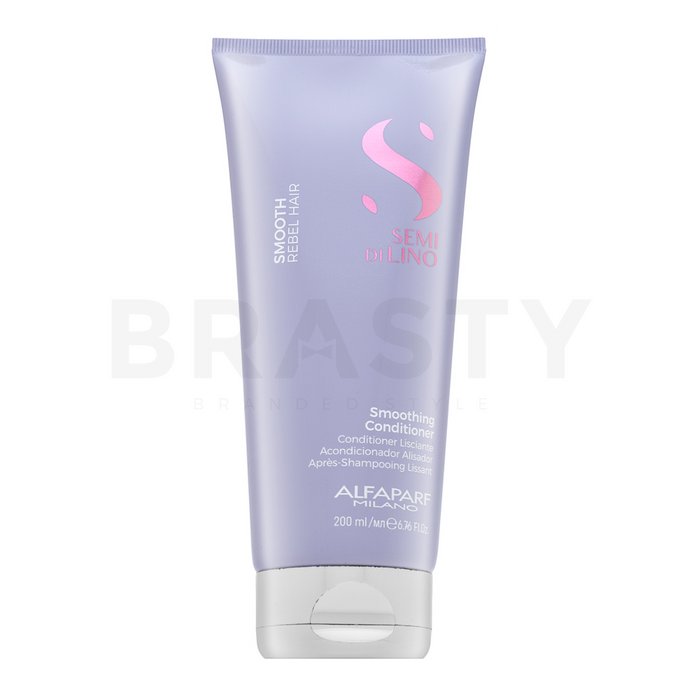 Alfaparf milano semi di lino smooth smoothing conditioner balsam pentru netezire pentru păr aspru si indisciplinat 200 ml