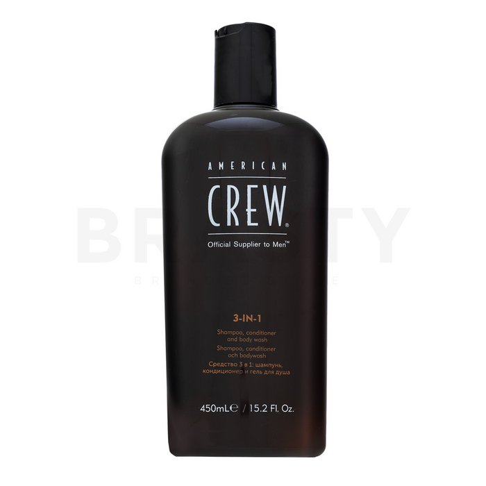 American crew 3-in-1 șampon, balsam și un gel de duș pentru folosirea zilnică 450 ml
