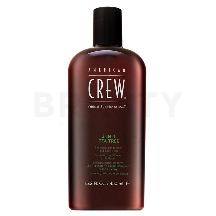 American Crew 3-in-1 Tea Tree șampon, balsam și un gel de duș pentru folosirea zilnică 450 ml American Crew imagine noua