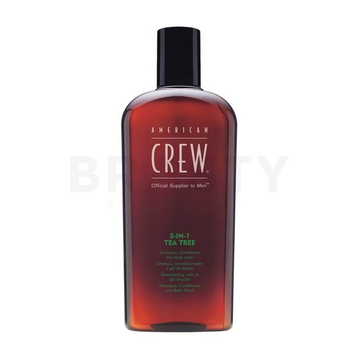 American crew 3-in-1 tea tree șampon, balsam și un gel de duș pentru folosirea zilnică 450 ml