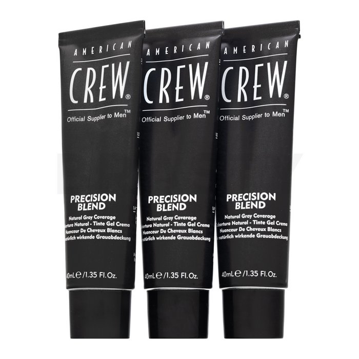 American crew precision blend natural gray coverage culoarea părului pentru bărbati light blond 7-8 3 x 40 ml